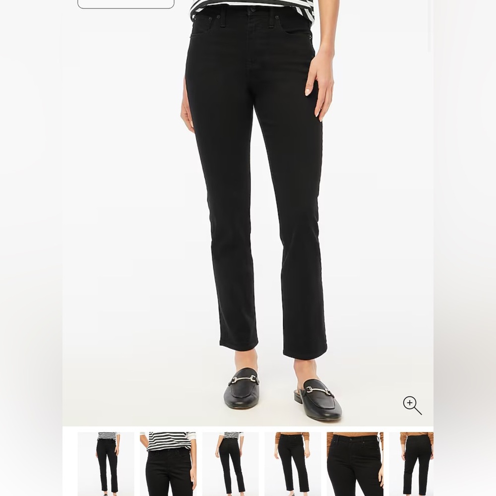 NWT Jcrew Curvy Essential Straight Jean (Black)